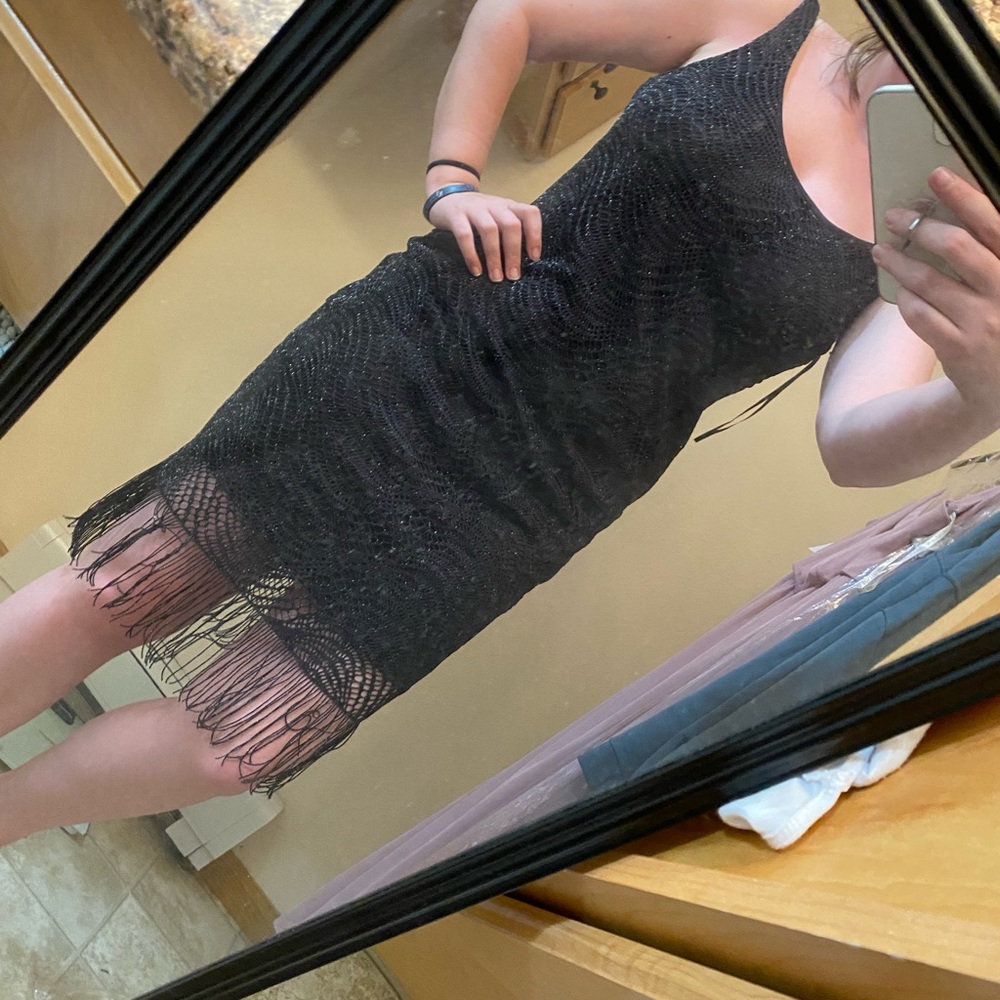 Black shimmer dress 😍 Cocktail, Flapper ❤️